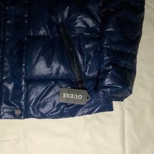 Brand New Navy Guess Puffer Jacket